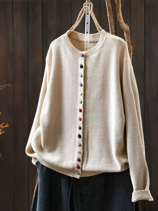 Comfortable Red Cardigan for Women with Button Front Relaxed Fit Knit Everyday Style