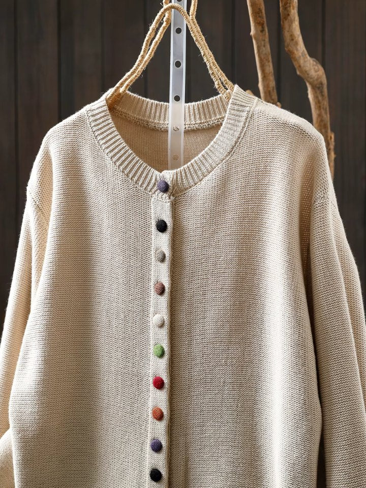 Comfortable Red Cardigan for Women with Button Front Relaxed Fit Knit Everyday Style