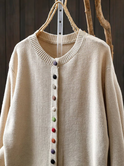 Comfortable Red Cardigan for Women with Button Front Relaxed Fit Knit Everyday Style