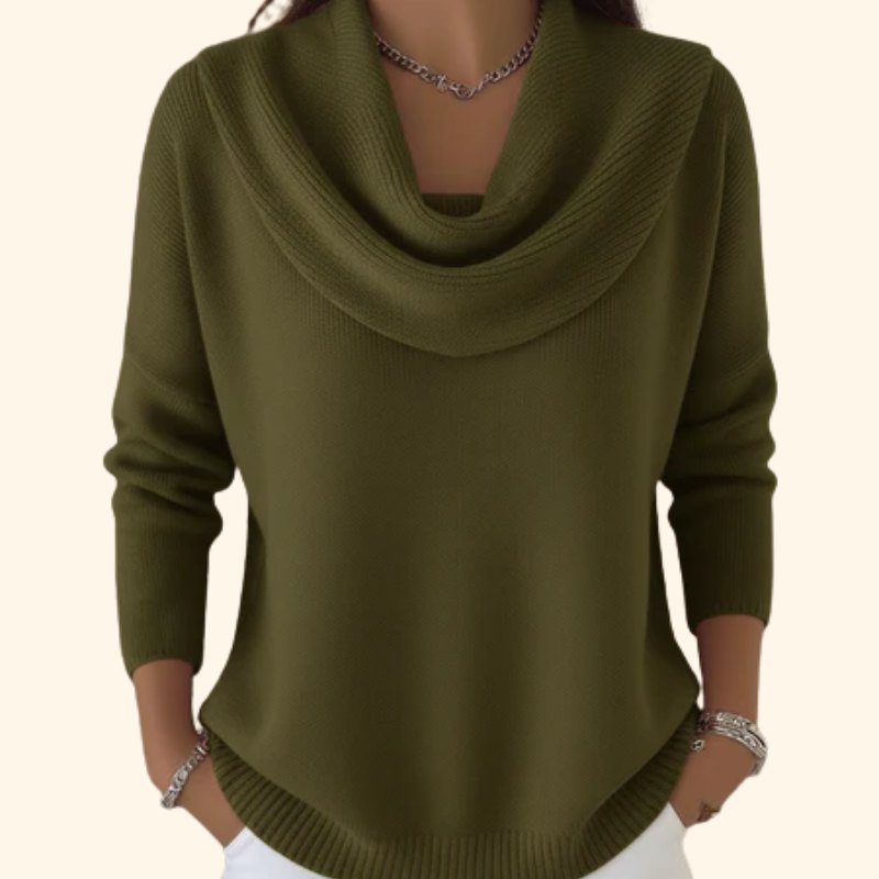 Comfortable Red Sweater for Women with Collared Relaxed Fit Soft Finish Everyday Style