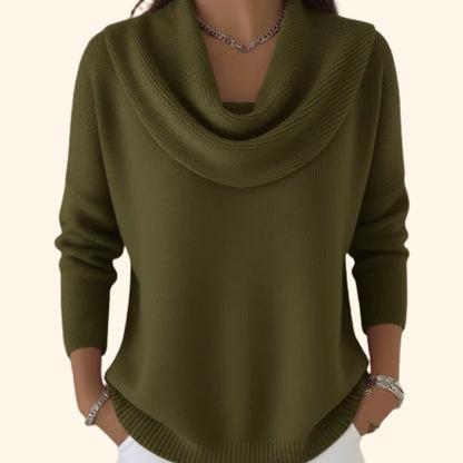 Comfortable Red Sweater for Women with Collared Relaxed Fit Soft Finish Everyday Style
