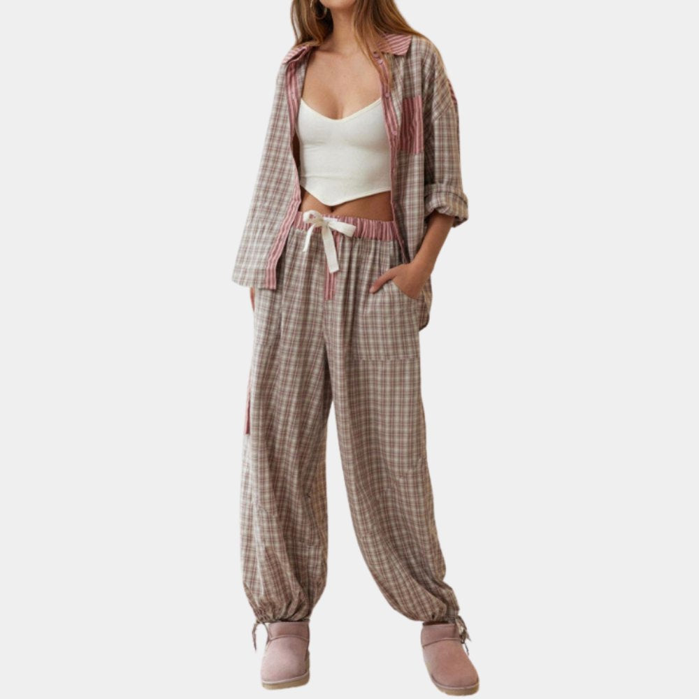 Comfortable Sky Blue Pajamas Set for Women with Relaxed Fit Everyday Wear Soft Finish Cosy Style