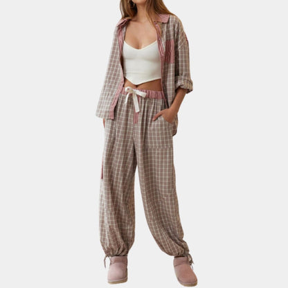 Comfortable Sky Blue Pajamas Set for Women with Relaxed Fit Everyday Wear Soft Finish Cosy Style