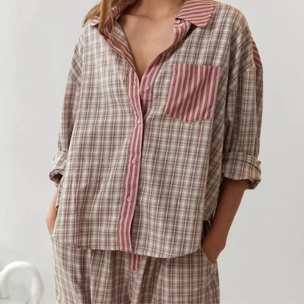 Comfortable Sky Blue Pajamas Set for Women with Relaxed Fit Everyday Wear Soft Finish Cosy Style