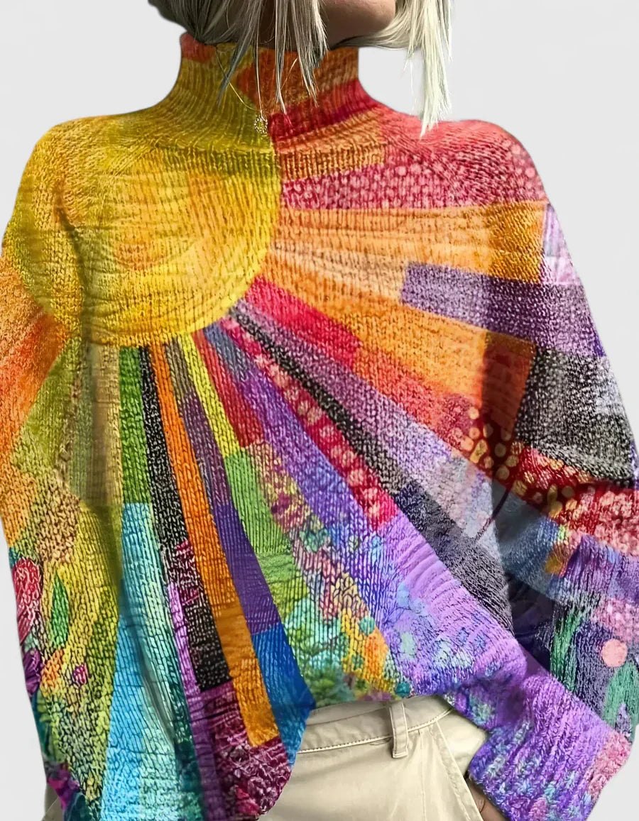 Comfortable Sweater for Women with Turtleneck Relaxed Fit Everyday Wear Layered Style