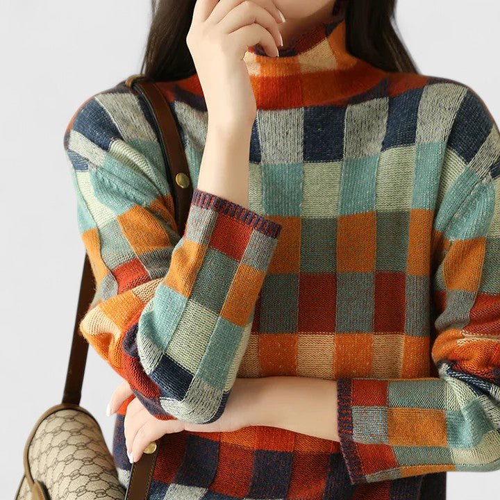 Comfortable Sweater for Women with Turtleneck Relaxed Fit Everyday Wear Cosy Style
