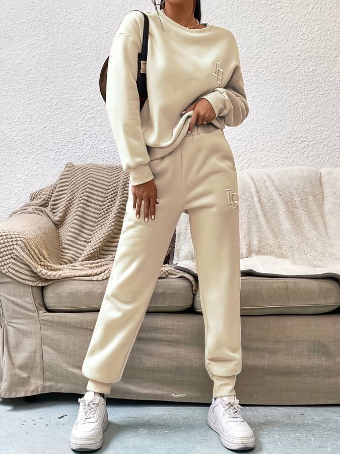 Comfortable White Loungewear Set for Women with Relaxed Fit Soft Finish Classic Cut Everyday Style