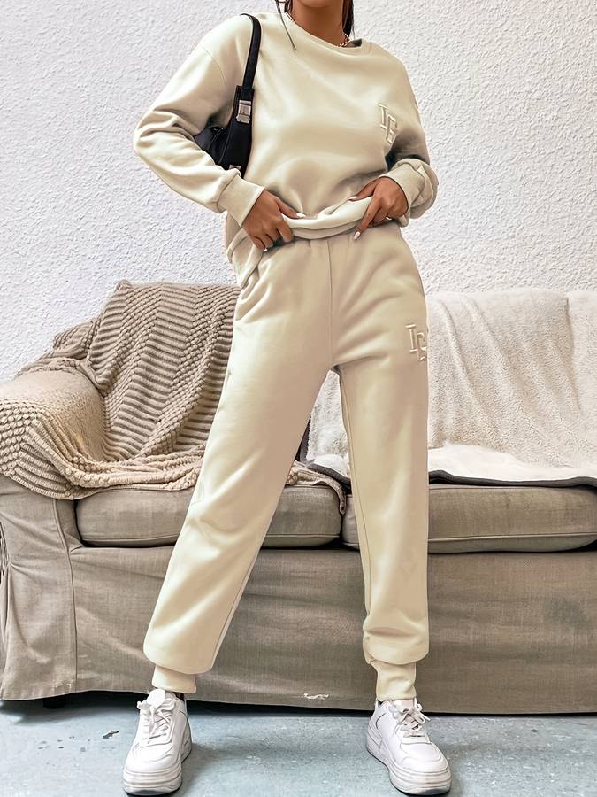 Comfortable White Loungewear Set for Women with Relaxed Fit Soft Finish Classic Cut Everyday Style