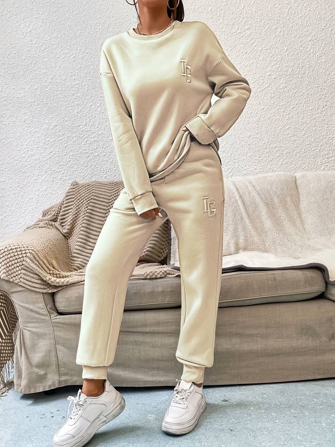 Comfortable White Loungewear Set for Women with Relaxed Fit Soft Finish Classic Cut Everyday Style