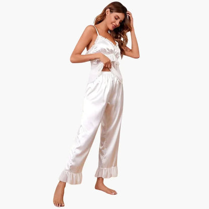 Comfortable White Pajamas for Women with Sleeveless Relaxed Fit Soft Finish Everyday Style