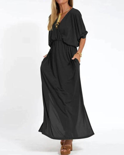 Elegant Army Green Long Sleeve Dress for Women with Relaxed Fit Everyday Wear Soft Finish Cocktail Style