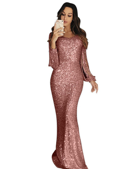 Elegant Blue Sequin Dress for Women with Sleeveless Relaxed Fit Everyday Wear Cocktail Style