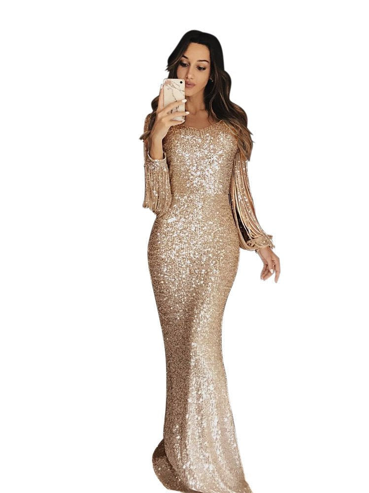 Elegant Blue Sequin Dress for Women with Sleeveless Relaxed Fit Everyday Wear Cocktail Style