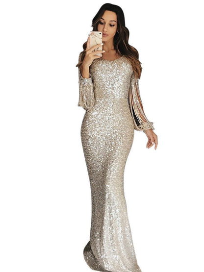 Elegant Blue Sequin Dress for Women with Sleeveless Relaxed Fit Everyday Wear Cocktail Style