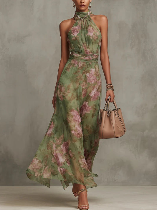 Elegant Party Dress for Women with Floral Print Relaxed Fit Everyday Wear Cocktail Style