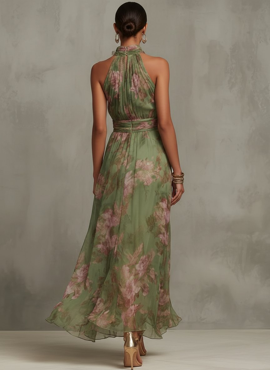 Elegant Party Dress for Women with Floral Print Relaxed Fit Everyday Wear Cocktail Style