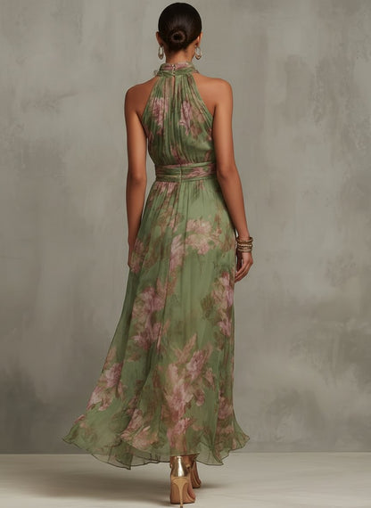 Elegant Party Dress for Women with Floral Print Relaxed Fit Everyday Wear Cocktail Style