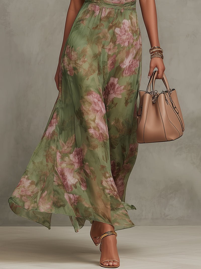 Elegant Party Dress for Women with Floral Print Relaxed Fit Everyday Wear Cocktail Style
