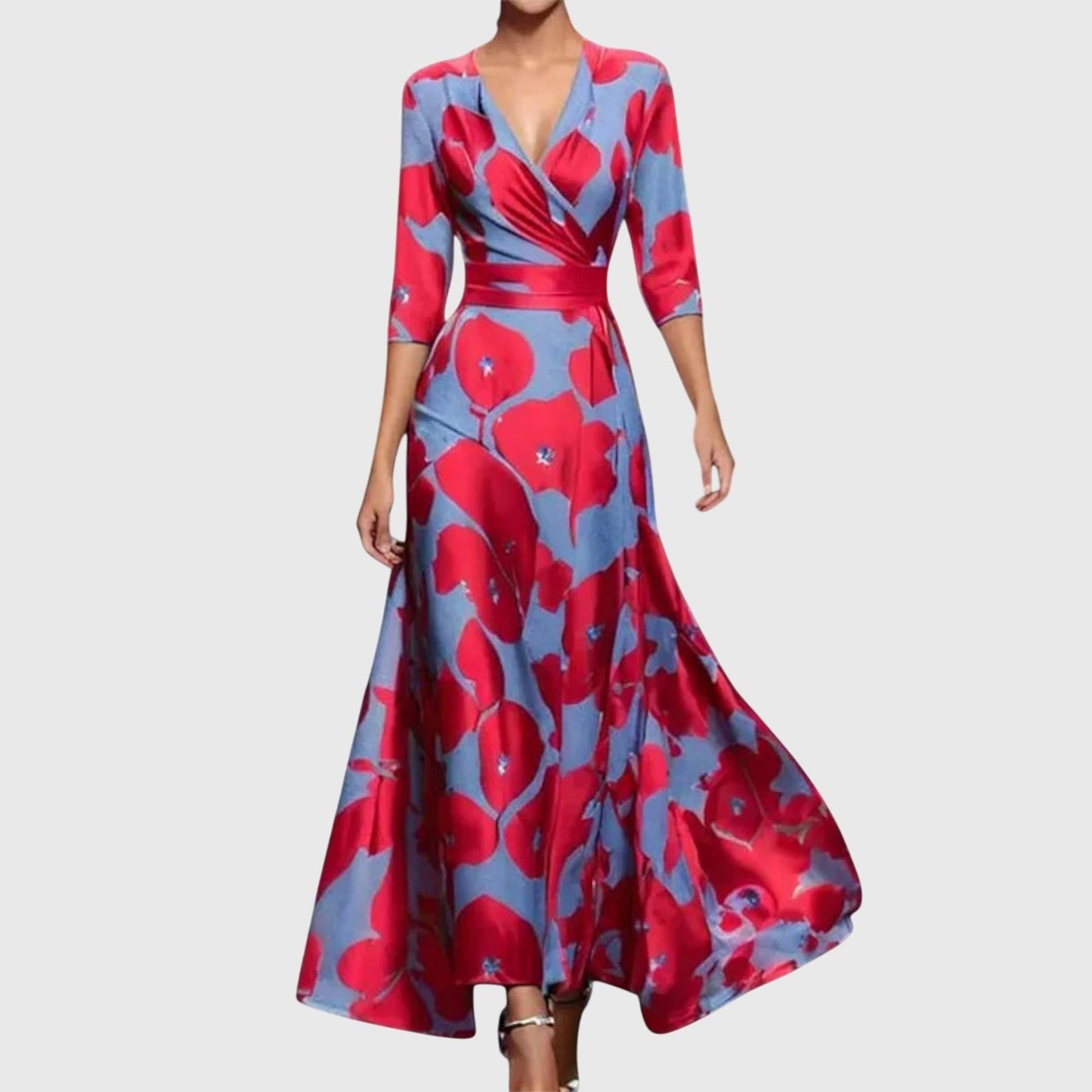 Elegant Red Dress for Women with Relaxed Fit Everyday Wear Soft Finish Occasion Style