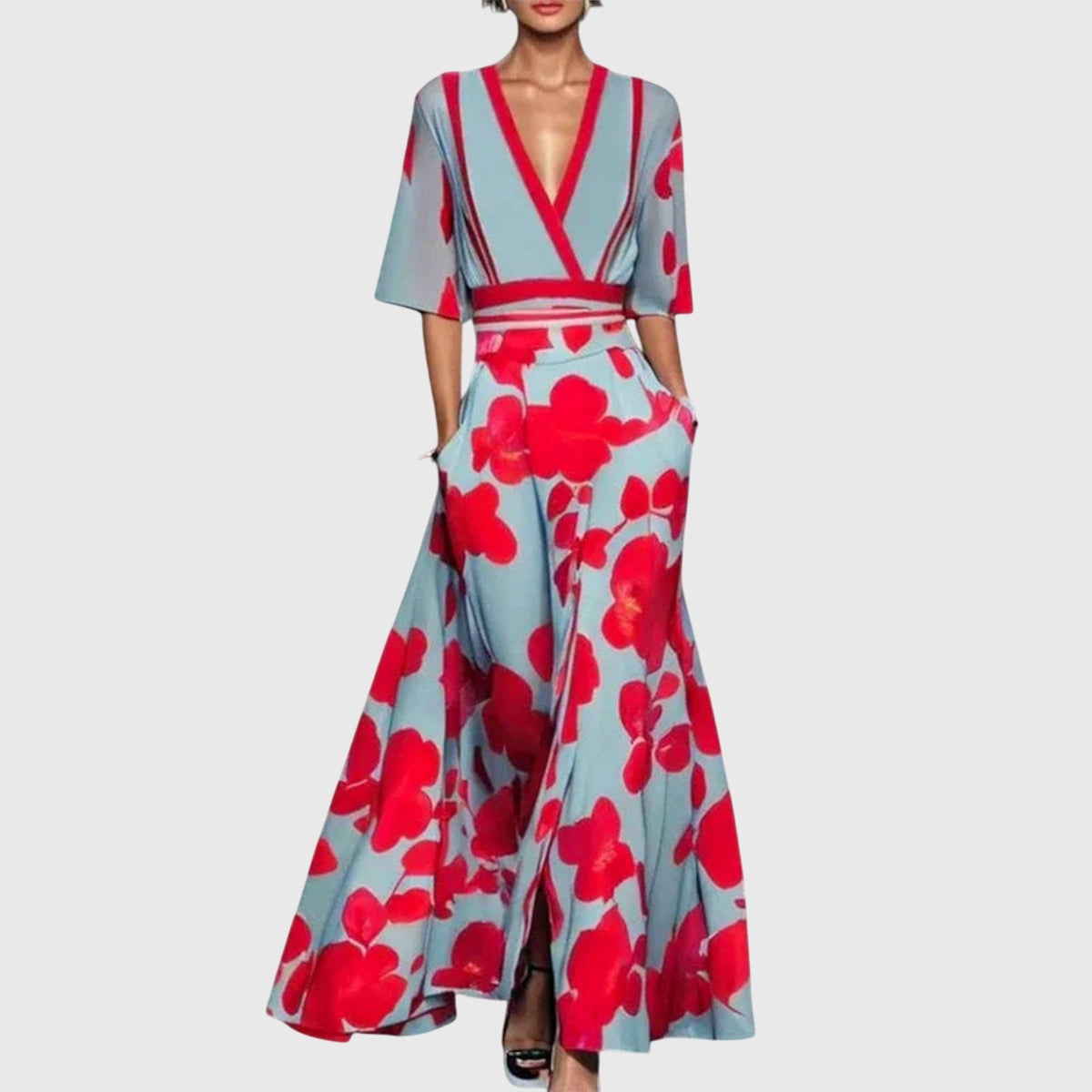 Elegant Red Dress for Women with Relaxed Fit Everyday Wear Soft Finish Occasion Style