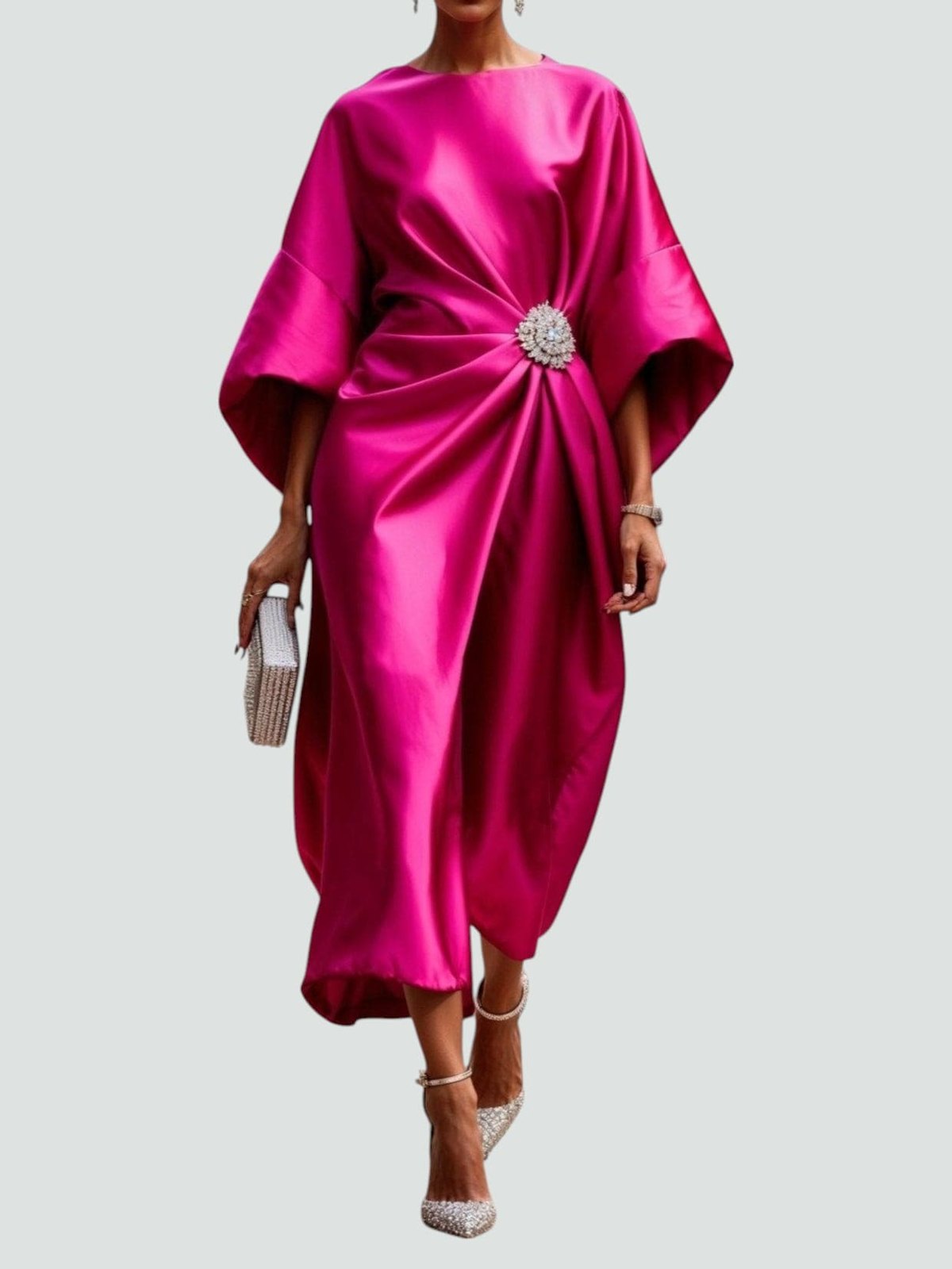 Elegant Red Dress for Women with Relaxed Fit Everyday Wear Soft Finish Occasion Style
