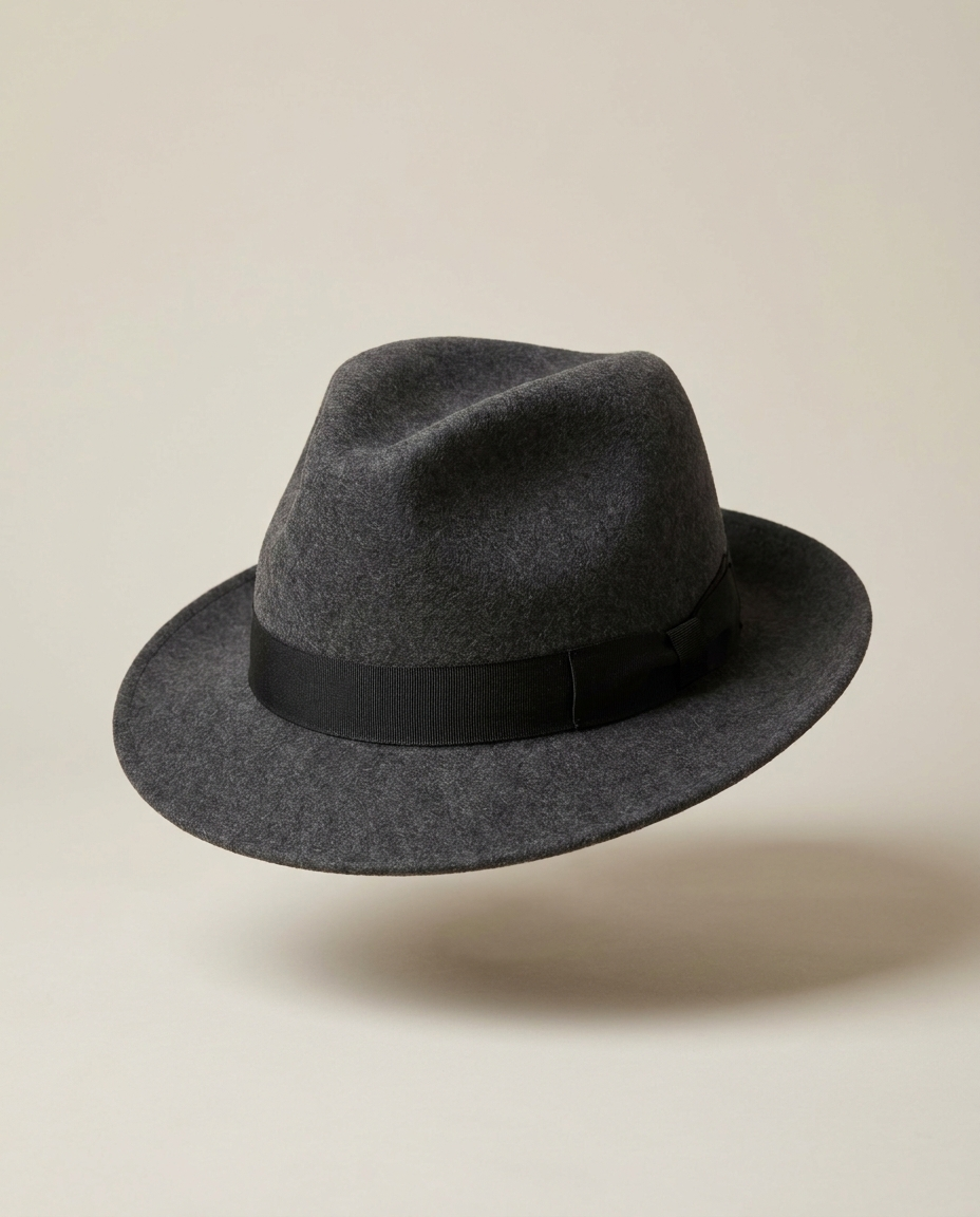The Bergen charcoal wool felt fedora by Oliver Sorensen