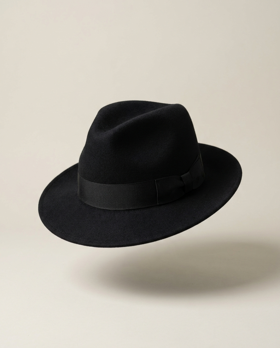 The Nordkapp black wool felt fedora by Oliver Sorensen