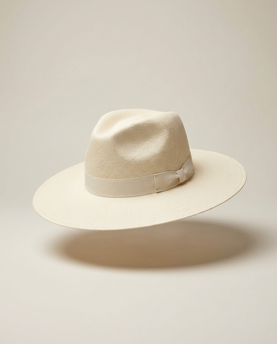 The Santorini — Ivory Wide-Brim Hat